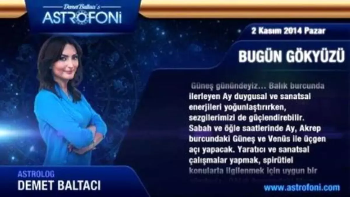 Kova Burcu, Günlük Astroloji Yorumu, 2 Kasım 2014