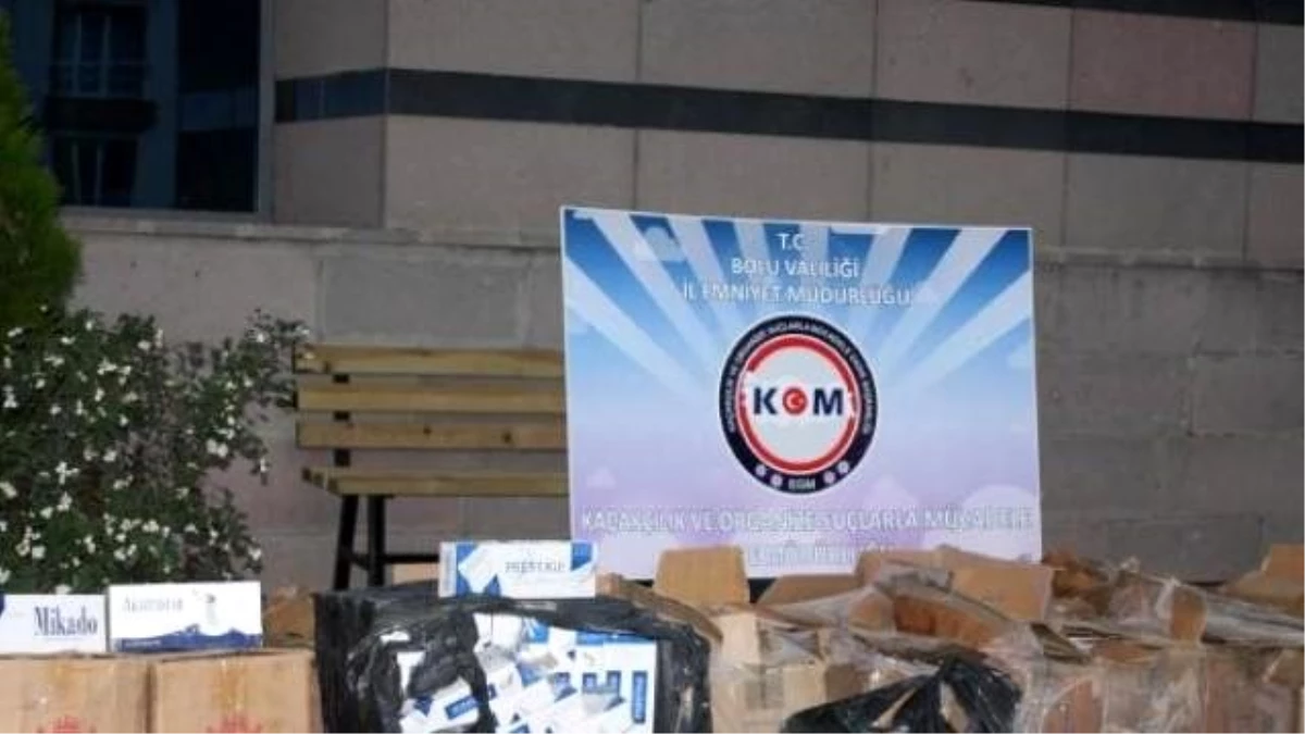 Bolu\'da 45 Bin 620 Paket Kaçak Sigara Ele Geçirildi