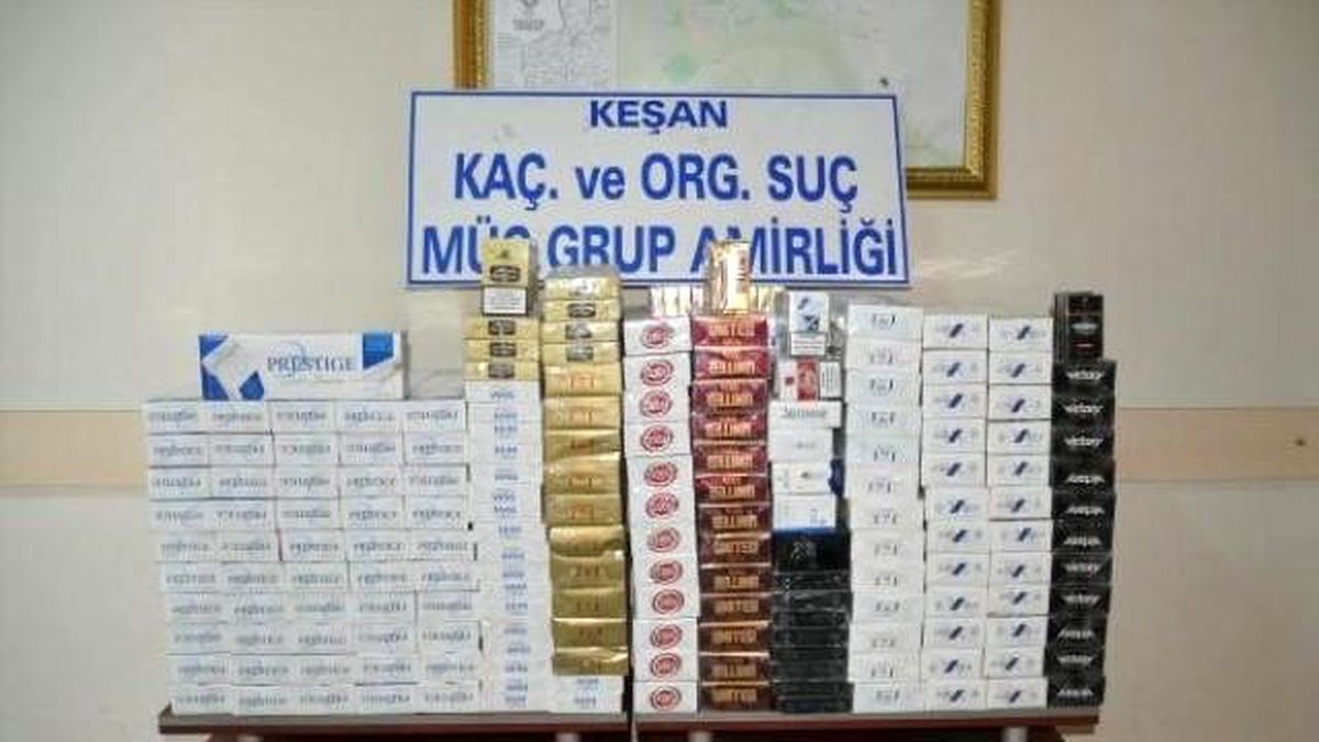 Keşan\'da 2 Bin 78 Paket Kaçak Sigara Ele Geçirildi