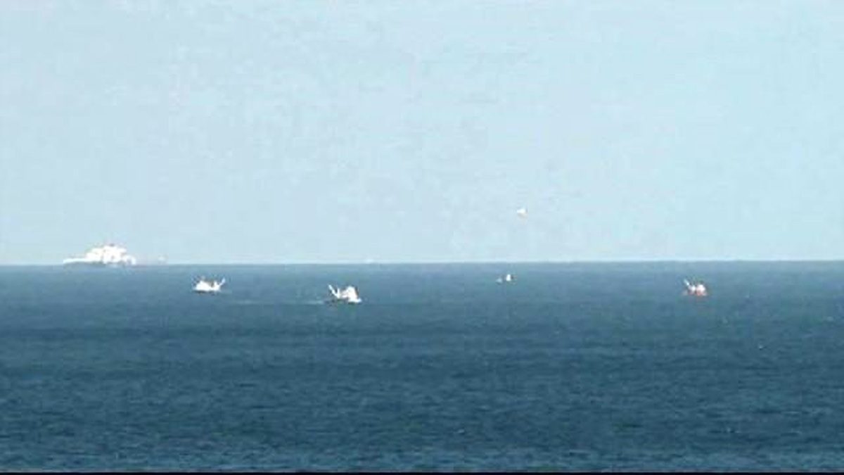 Rumeli Feneri Açıklarında Arama Kurtarma Çalışmalarından Görüntüler