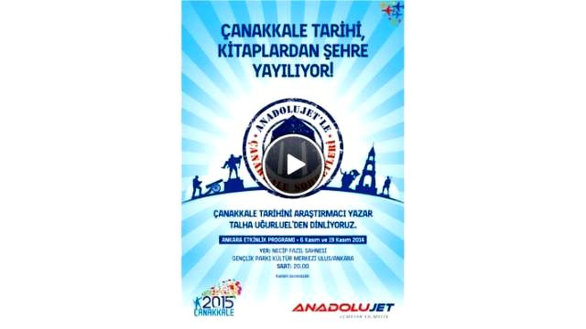 Anadolujet\'le Çanakkale Sohbetleri" Şimdi de Ankara\'da