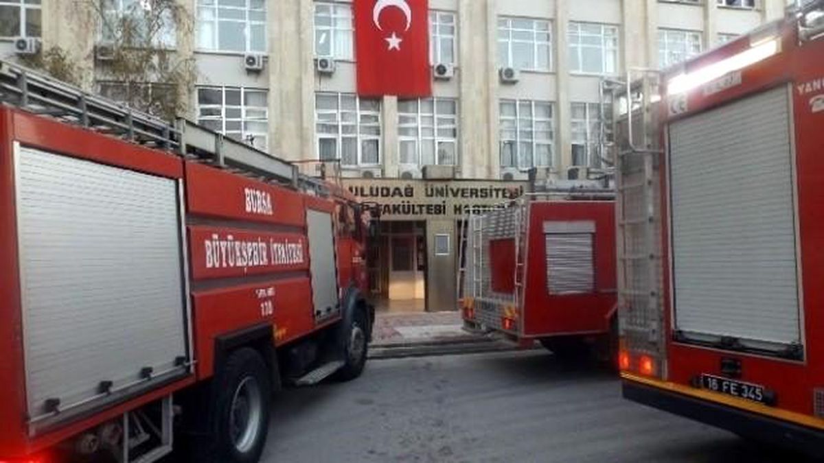 Uludağ Üniversitesinde Yangın Paniği