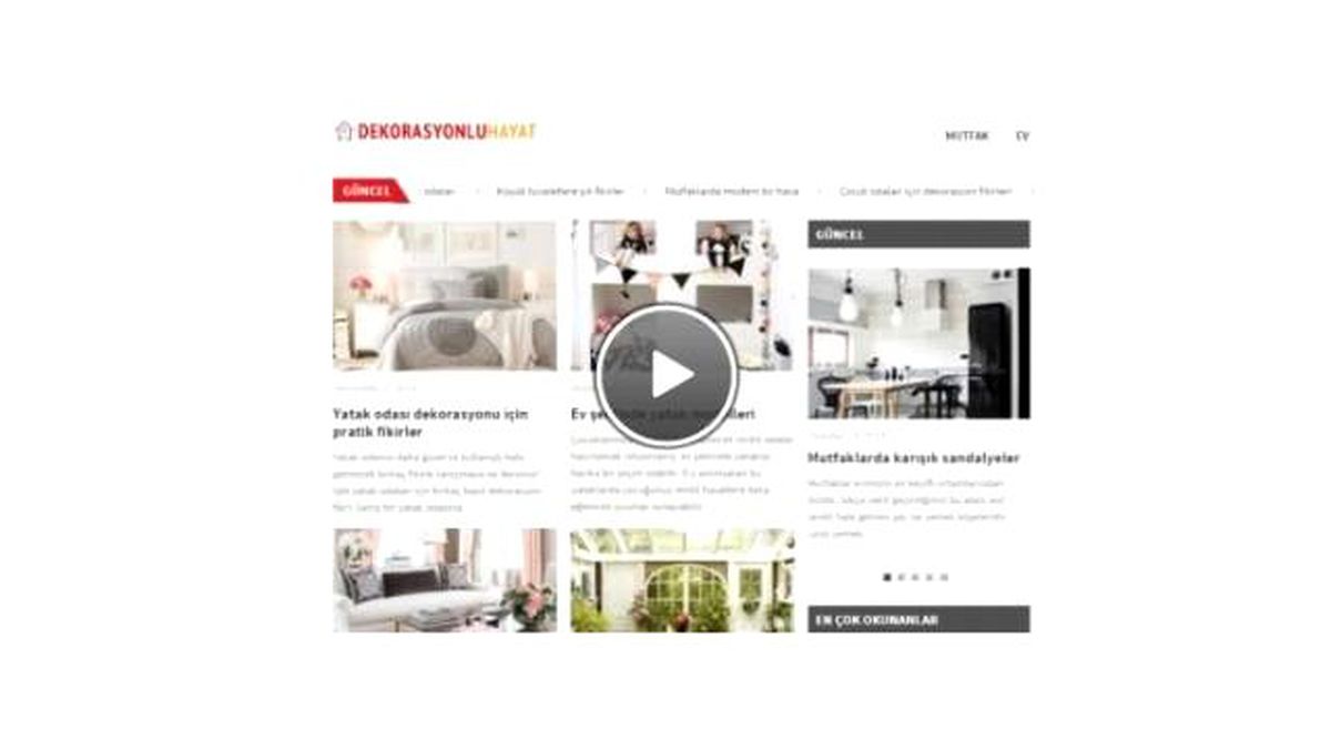 Ev Dekorasyonu Dekorasyonluhayat.com\'dan Sorulur