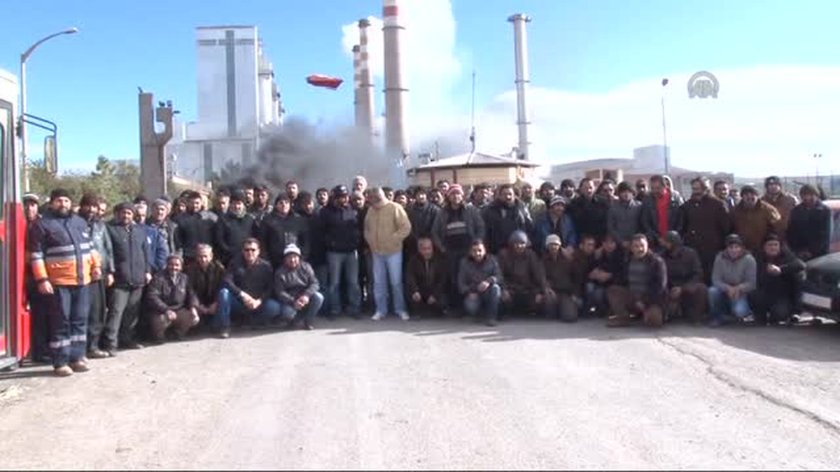 Kangal Termik Santralinde Taşeron İşçilerin Eylemi
