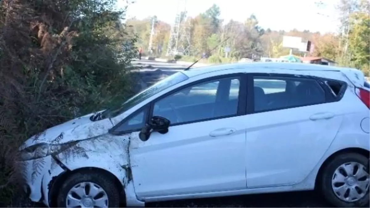 Zonguldak\'ta Mıcıra Kapılan Otomobil Takla Attı: 1 Yaralı