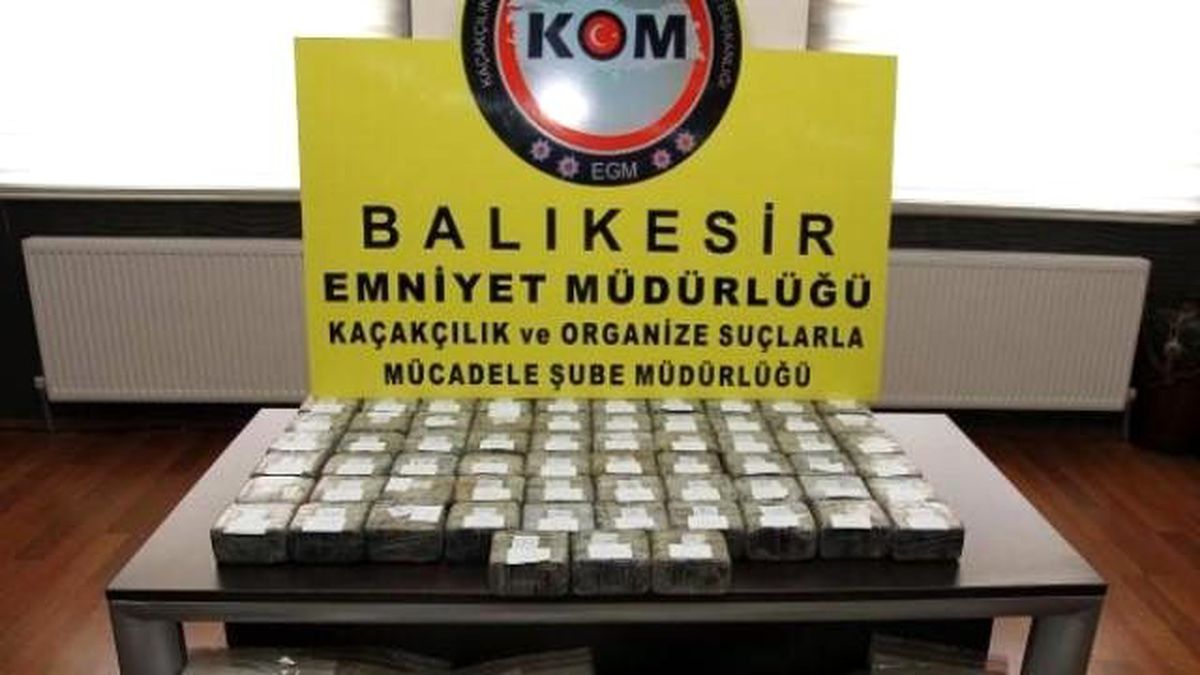 Balıkesir\'de 46 Kilo Eroin Ele Geçirildi