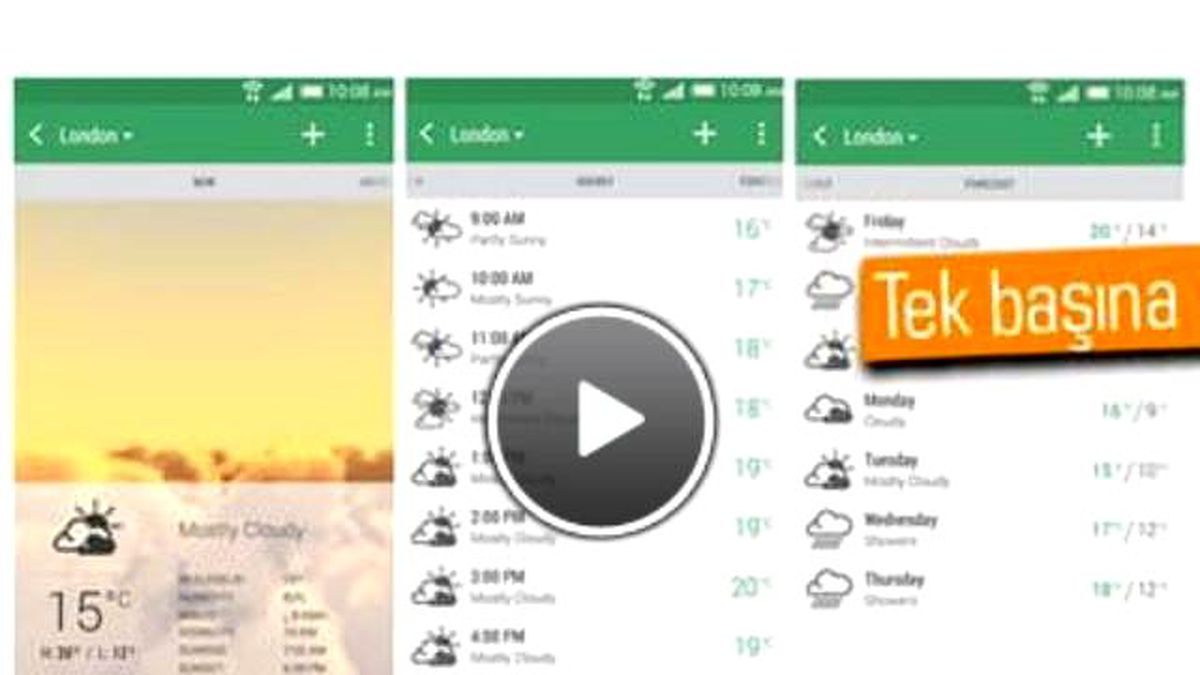 Htc Hava Durumu Uygulaması Google Play\'de