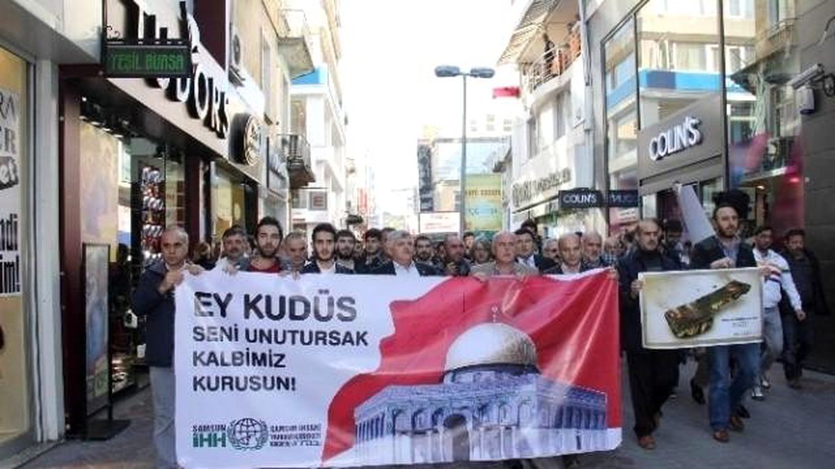 Samsun\'da İsrail\'e "Mescid-İ Aksa" Tepkisi