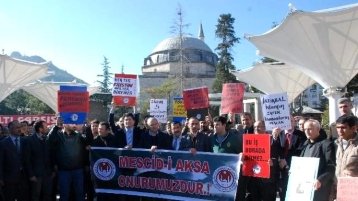 Tokat\'ta İsrail\'in Mescid-i Aksa\'ya Saldırısı Protesto Edildi