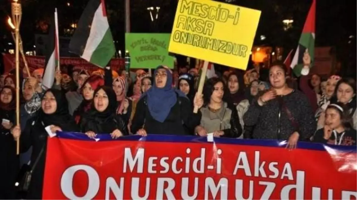 Uşak\'ta İsrail Protesto Edildi