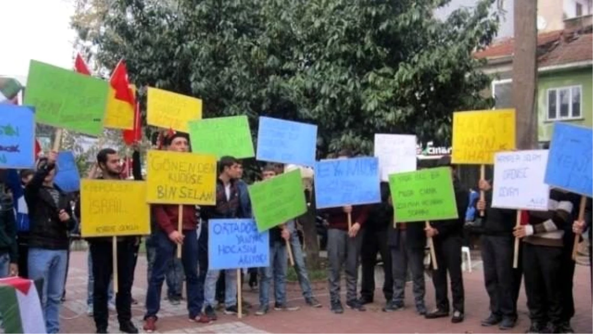 Gönen\'de, Mescid-İ Aksa\'ya Saldırı Protestosu