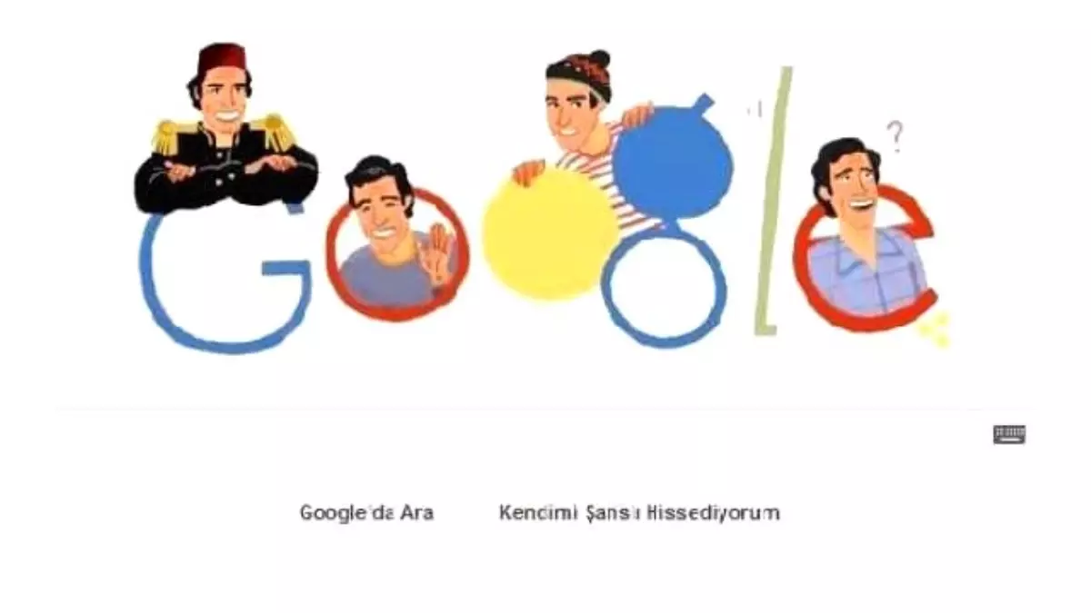 Google\'dan Kemal Sunal\'ın Doğum Günü İçin Özel Doodle