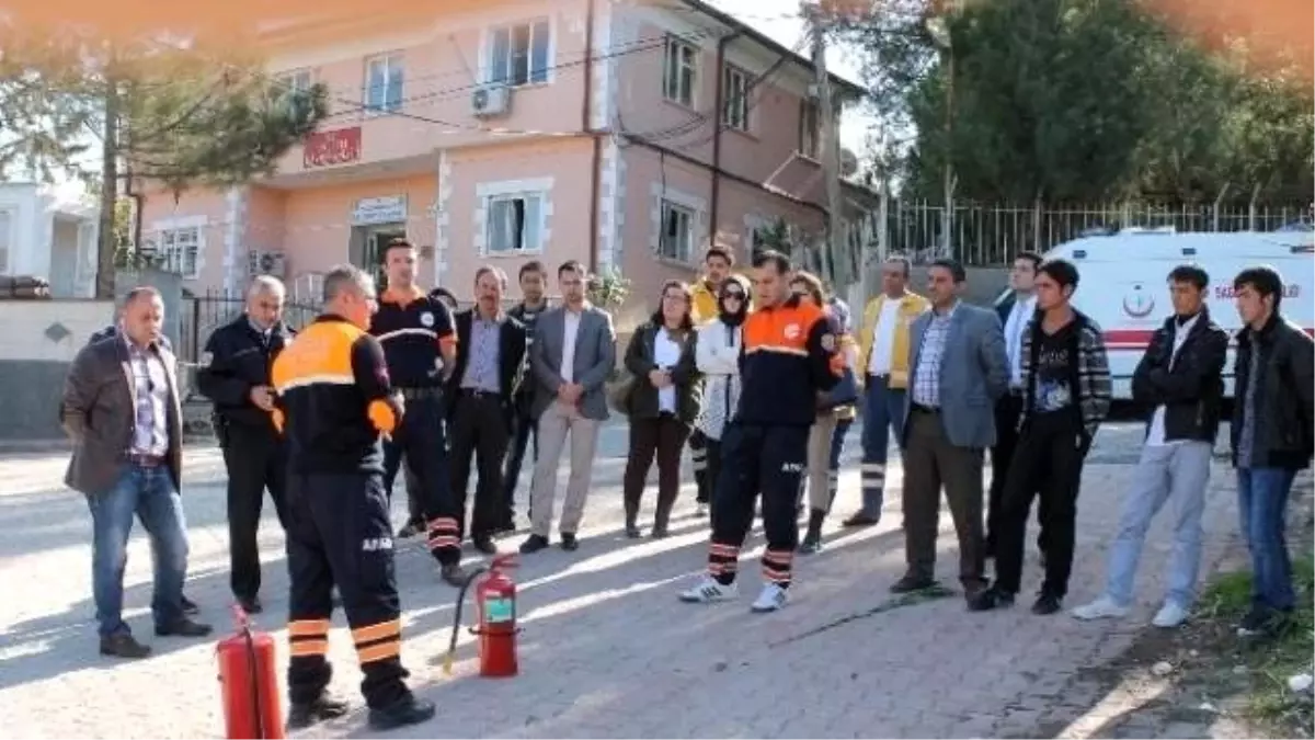 Afad, Polateli İlçesinde Yangın Tatbikatı Yaptı