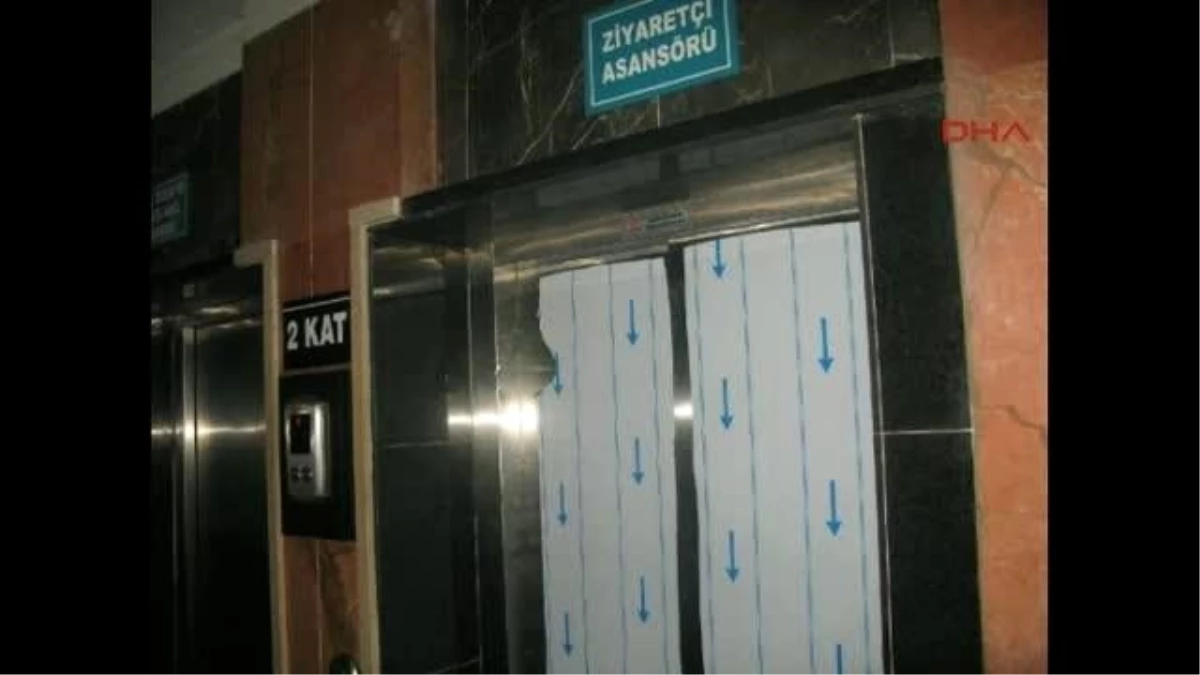 Adana Hastanede Düşen Asansörde Sensör ve Fren Arızası