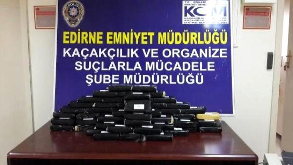 Edirne\'de 42 Kilo Eroin Ele Geçirildi