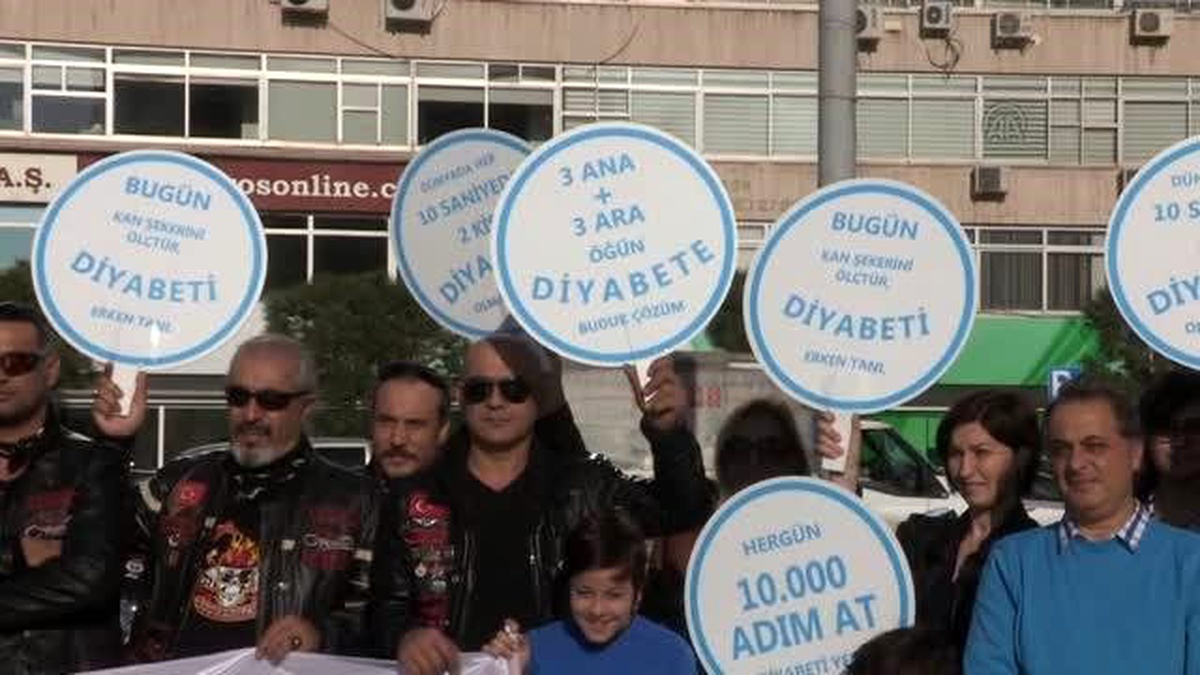 Diyabete Dikkat Çekmek Amacıyla Motosikletlerle Tur Attılar