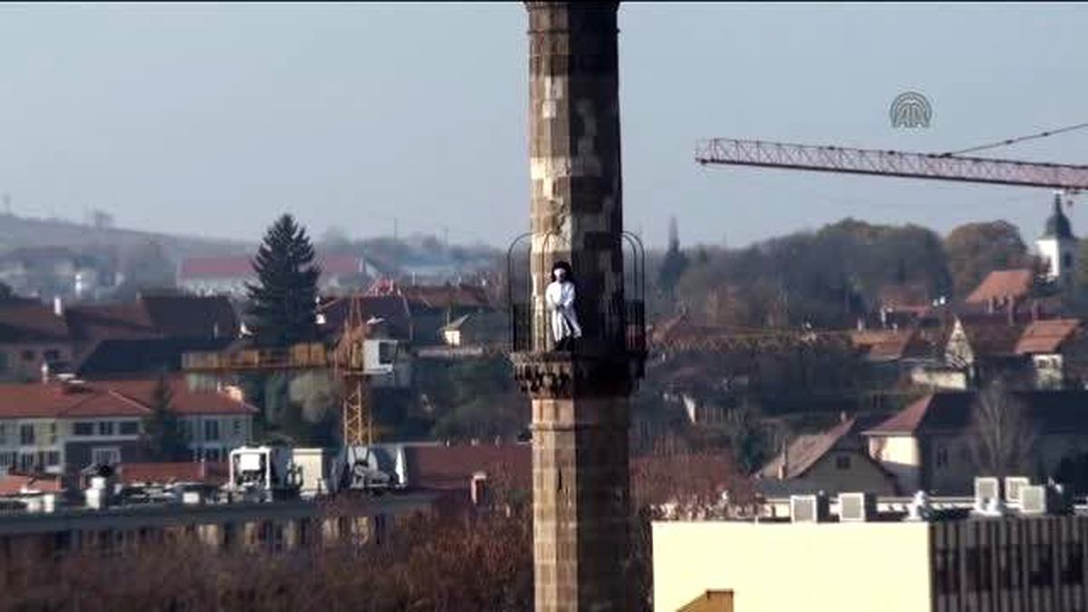 Osmanlı Döneminden Kalan Minarede Ezan Okudu