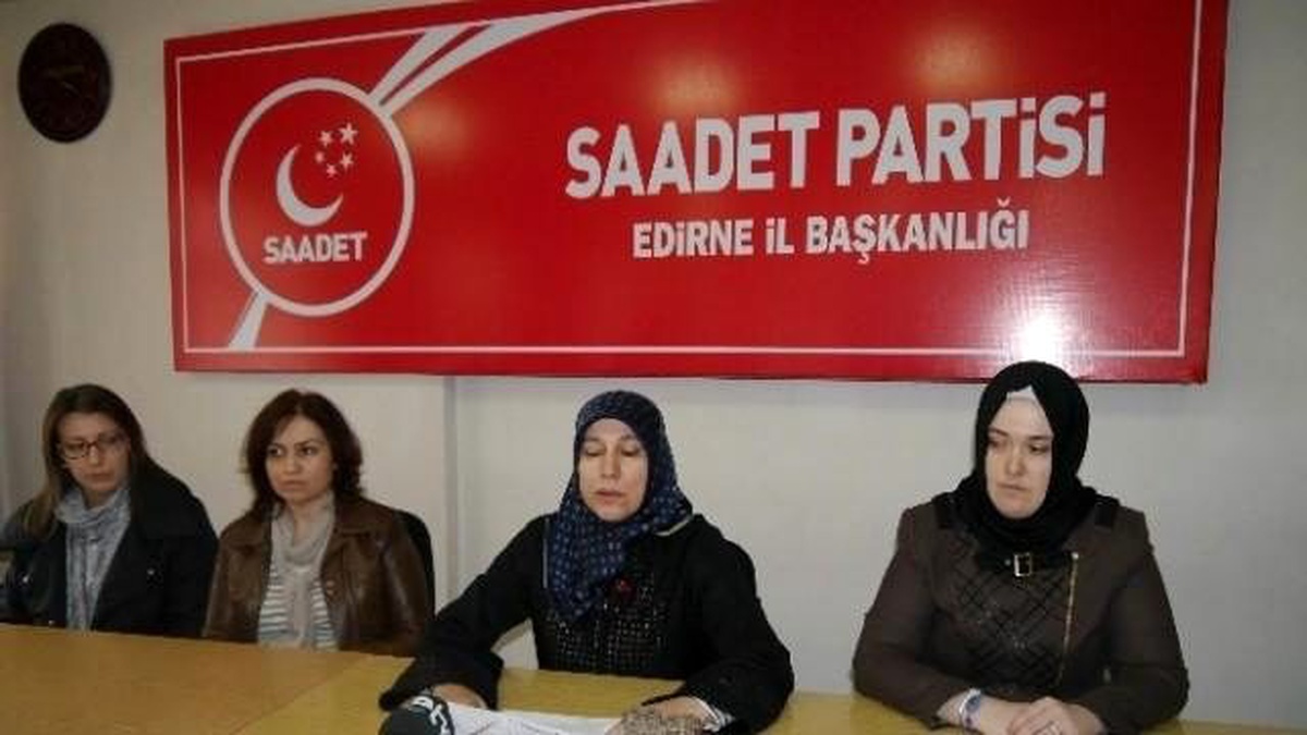 Saadet Partisi Edirne İl Kadın Kollarından İsrail\'e Kınama