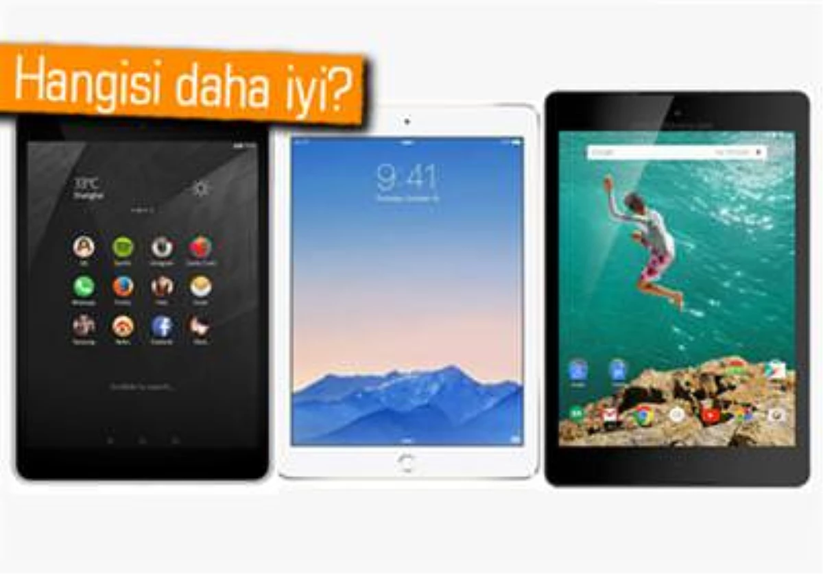 Nokia N1, İpad Mini 3 ve Nexus 9 Karşı Karşıya