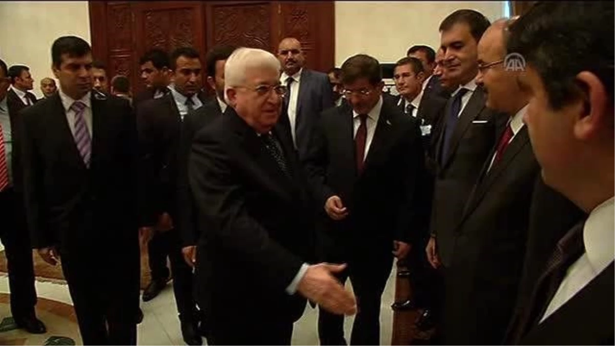 Irak Cumhurbaşkanı Masum, Davutoğlu\'nu Kabul Etti
