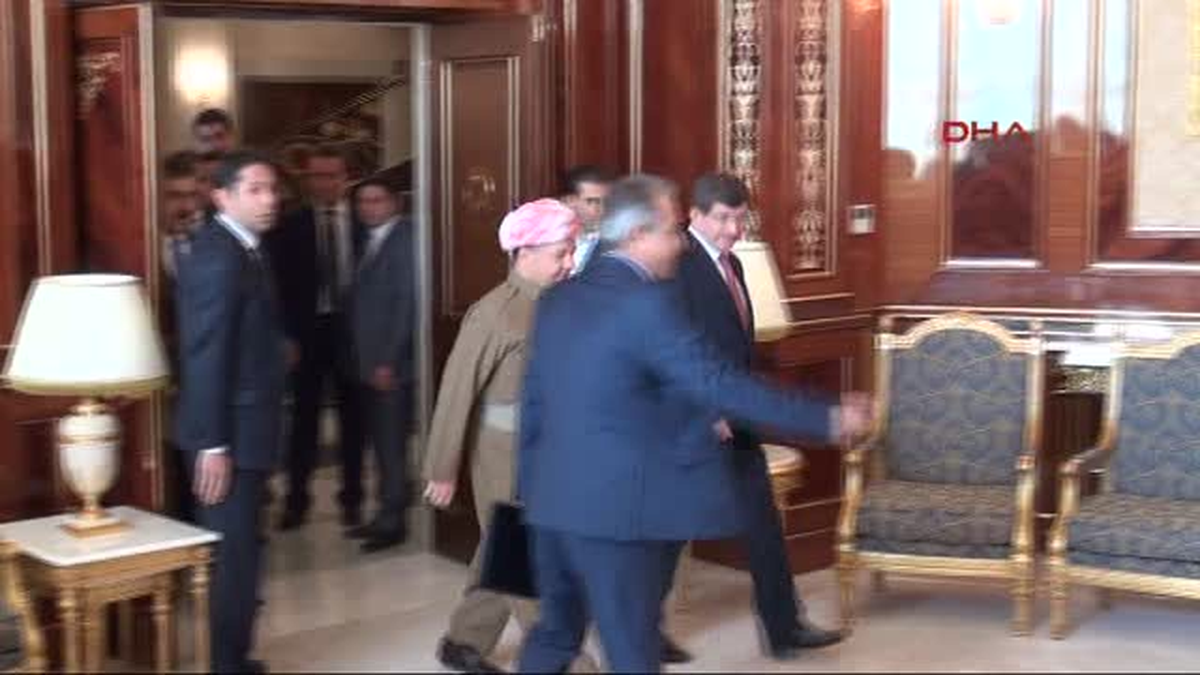 Başbakan Davutoğlu Barzani ile Görüştü
