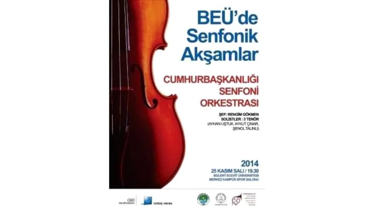 Cumhurbaşkanlığı Senfoni Orkestrası BEÜ\'de Konser Verecek
