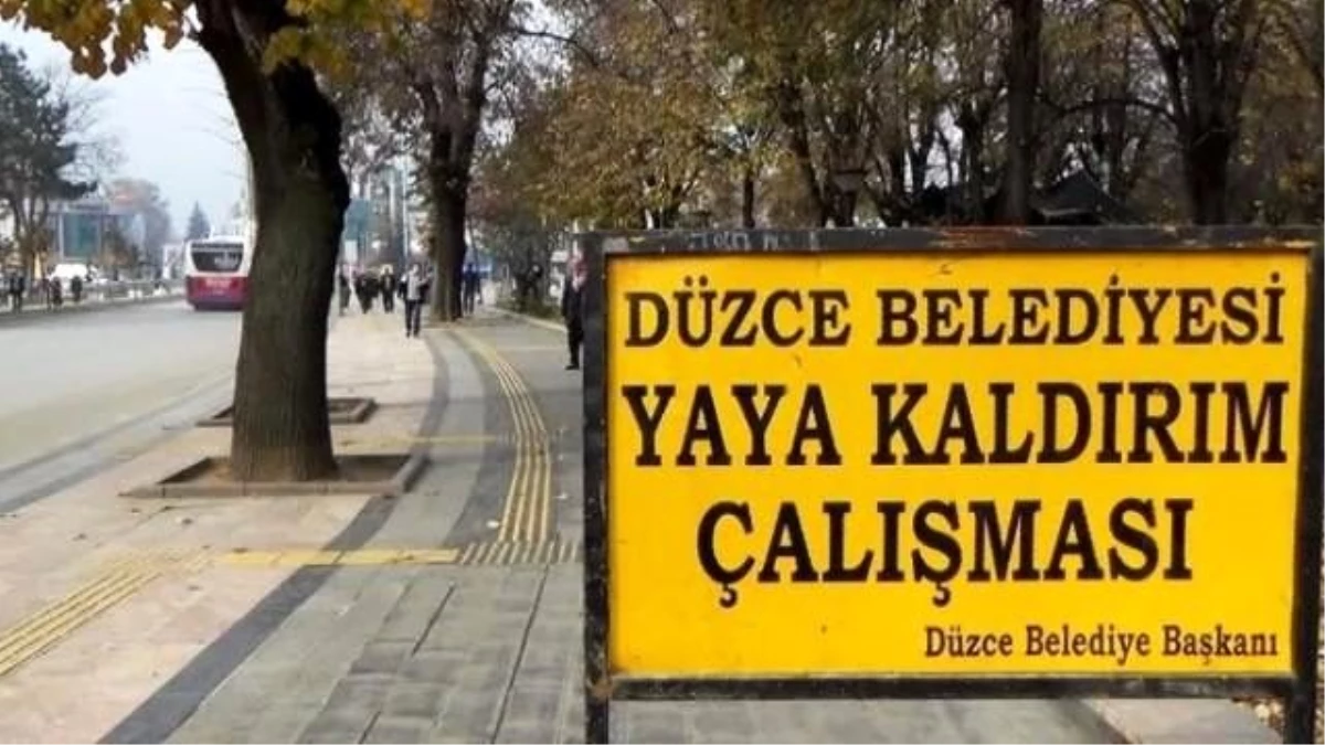 Düzce\'de Kaldırımlar Kışa Hazırlanıyor