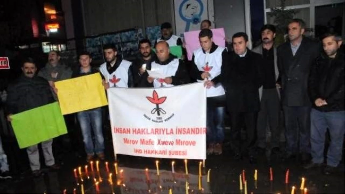 İhd, Cezaevlerindeki Hasta 228 Tutuklu İçin Mumlu Eylem Yaptı