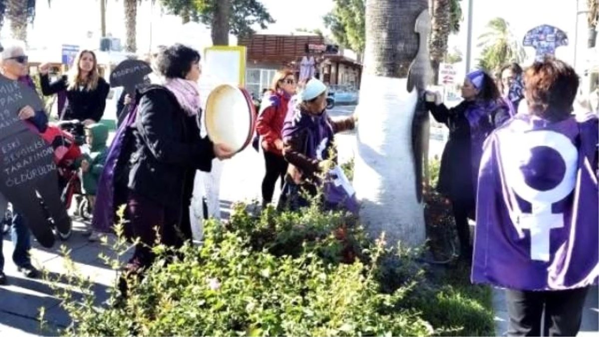 Bodrum\'da Kadına Şiddete Tefli Protesto