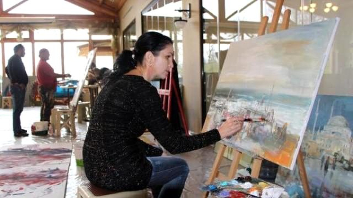 Bolu\'nun Güzelliklerini Tuvale Yansıtıyor