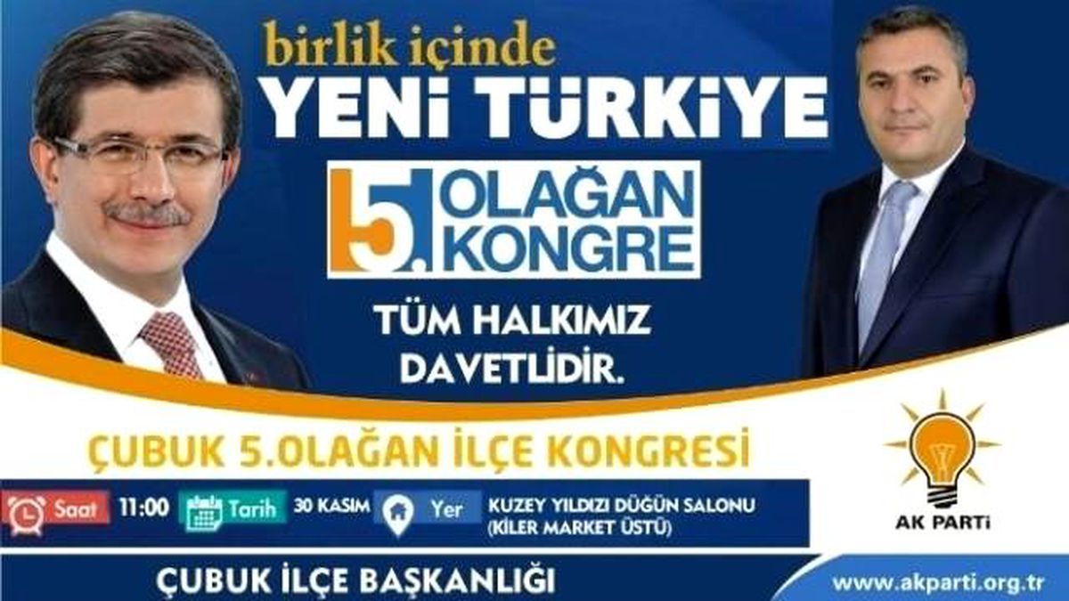 Çubuk AK Parti İlçe Başkanı Demirbaş\'tan Kongreye Davet