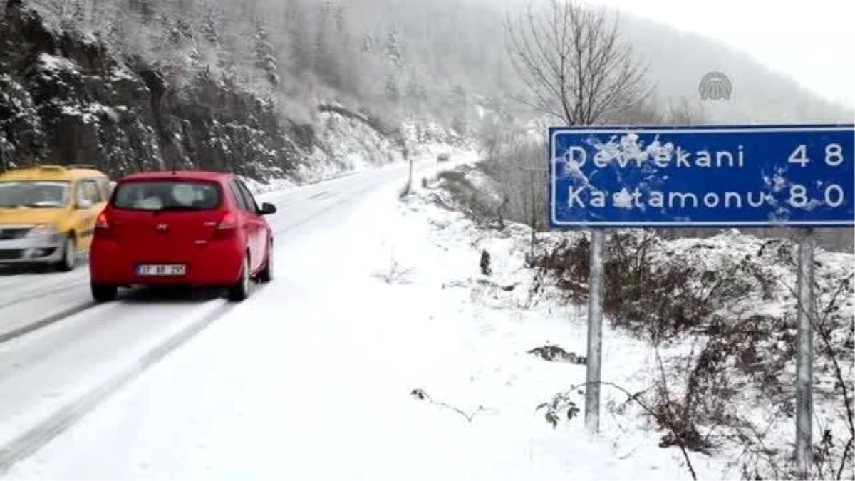 Kastamonu\'da Kar Yağışı