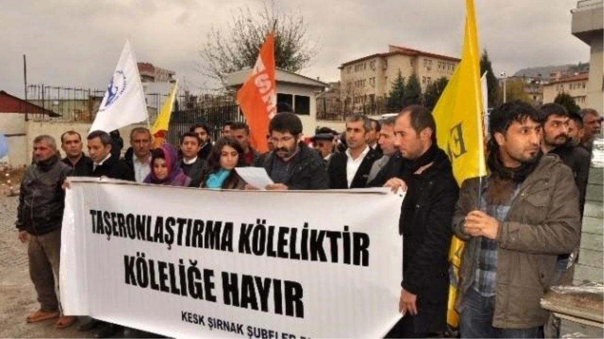 Şırnak\'ta Typ ve Taşeronlaştırma Protesto Edildi