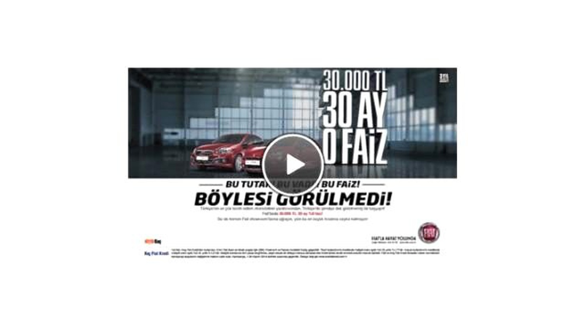 Fiat\'larda 30.000 TL 30 Ay %0 Faiz Fırsatı İçin Son Günler