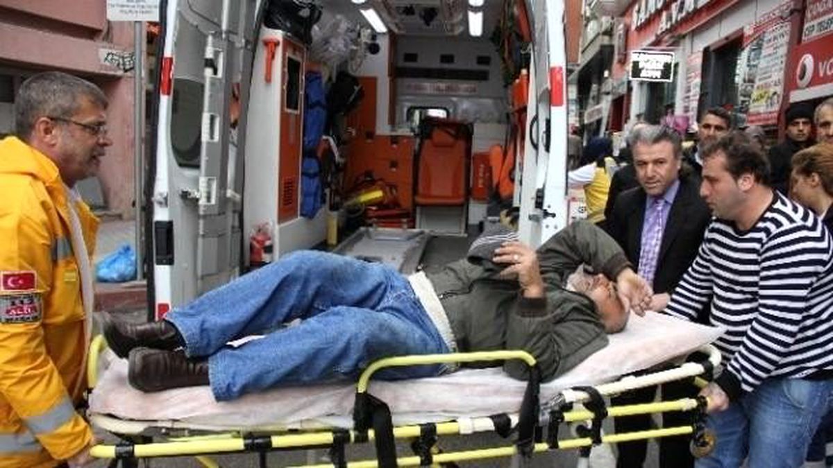 Samsun\'da Merdivenden Düşüp Hastanelik Oldu