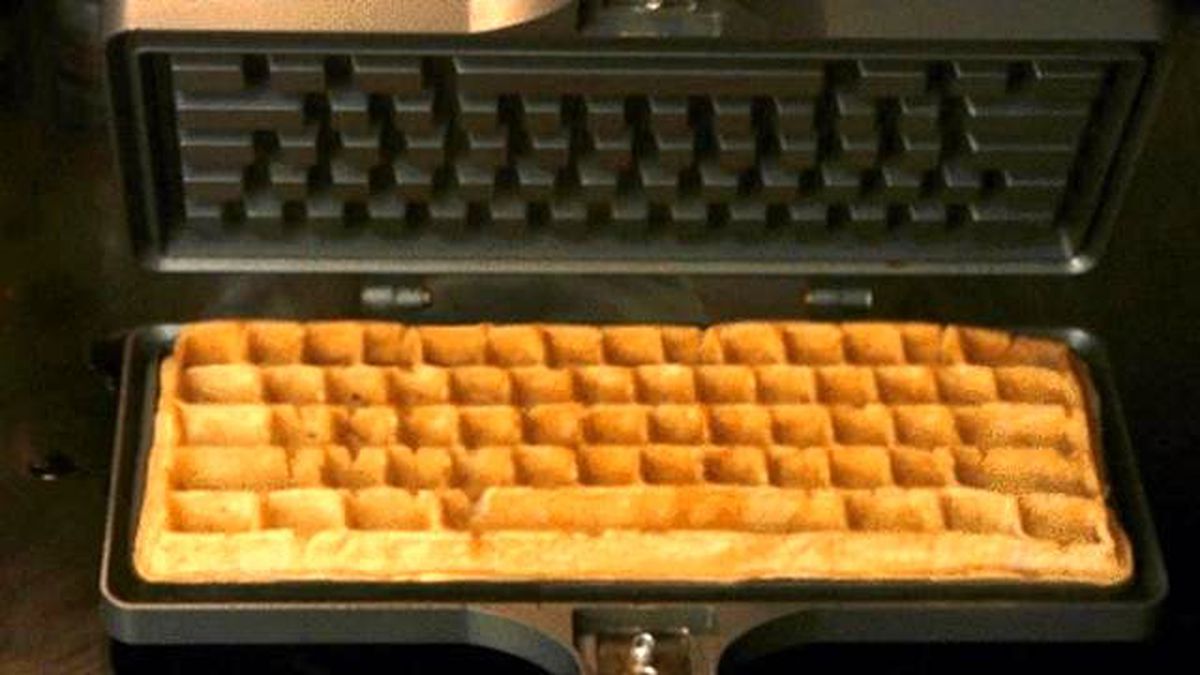 Klavye Şeklinde Waffle Artık Hayal Değil