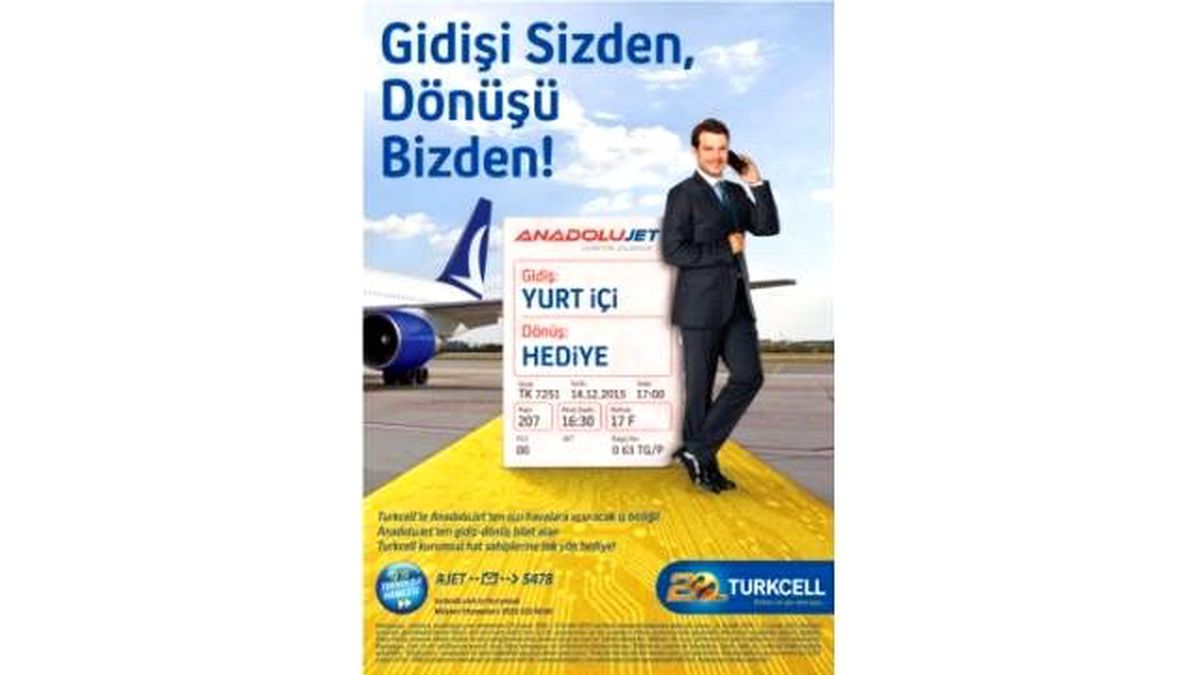 Anadolujet ile Uçan Turkcell Kurumsal Hat Sahipleri Kazanıyor