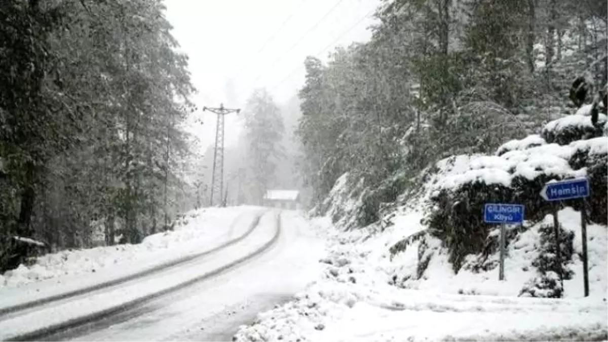 Rize\'de Kar Yağışı