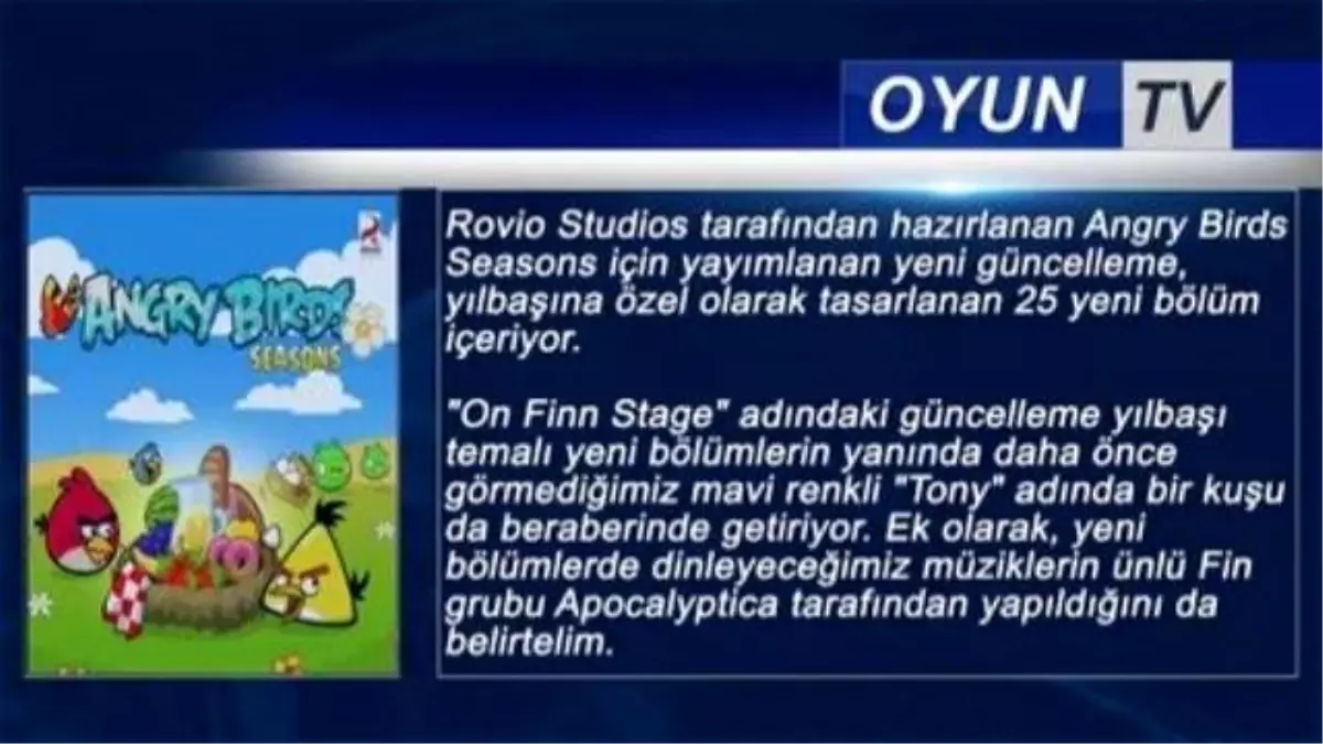 Angry Bird Season \'Dan Yılbaşına Özel 25 Bölüm