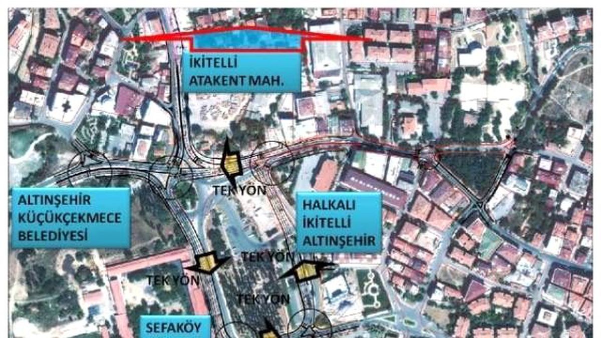 Halkalı Meydanı ve Çevresinde Trafiği Rahatlatacak Çalışma