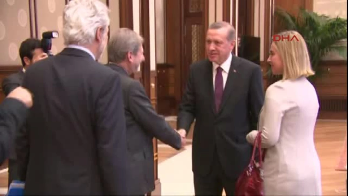 Cumhurbaşkanı Erdoğan AB Heyetini Cumhurbaşkanlığı Sarayı\'nda Kabul Etti