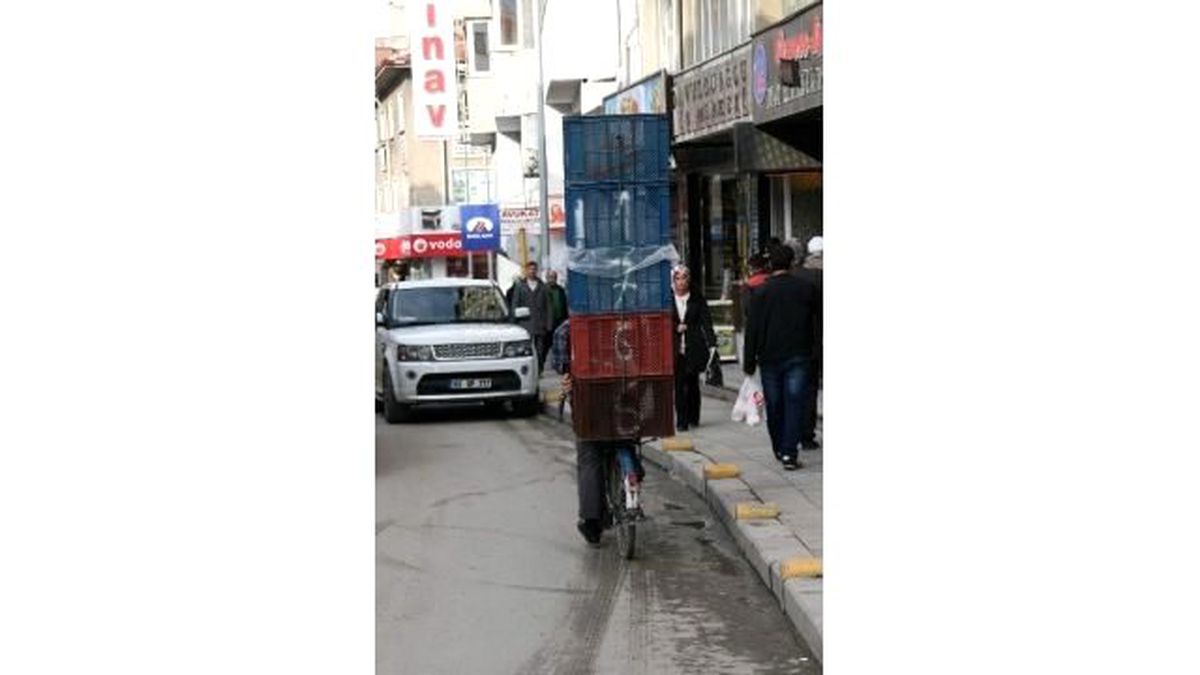 Bisikletle İlginç Taşımacılık
