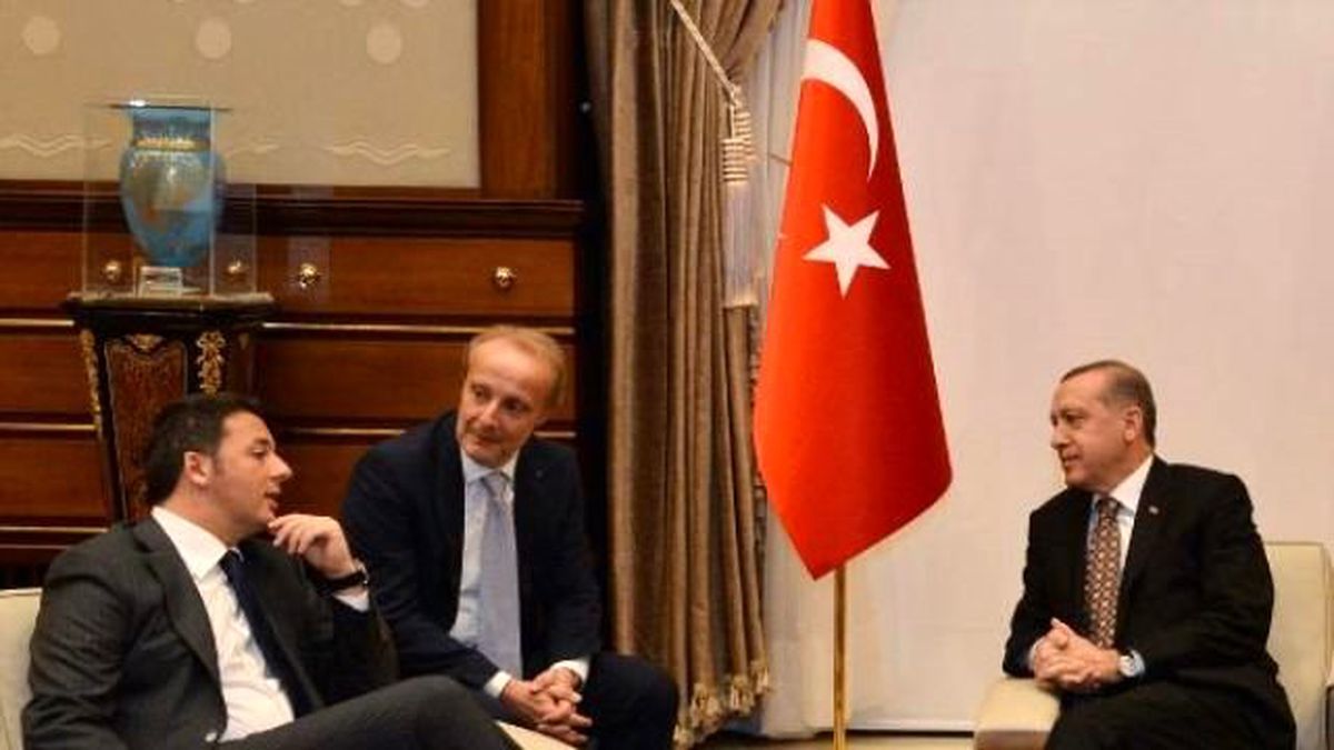 Erdoğan, İtalya Başbakanı Renzi\'yi Kabul Etti