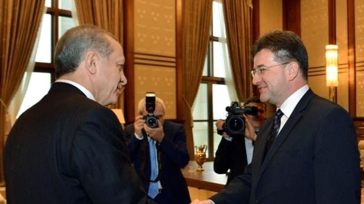 Slovakya Başbakan Yardımcısı Lajcak Cumhurbaşkanlığı Sarayı\'nda