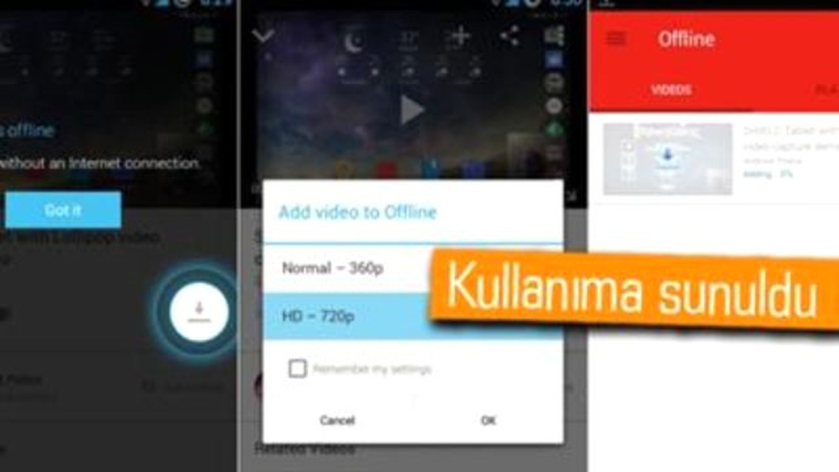 Youtube\'a Çevrimdışı Video İzleme Desteği Geldi