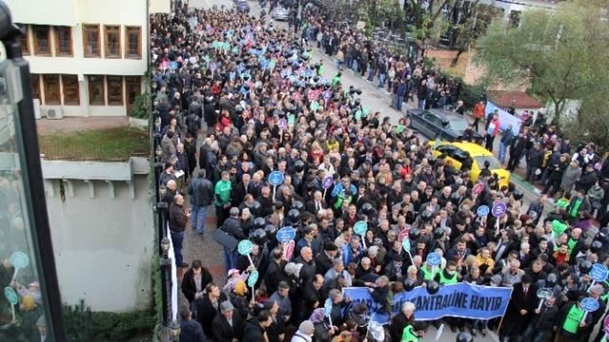 Bursa\'da Termik Santrale Hayır Yürüyüşü