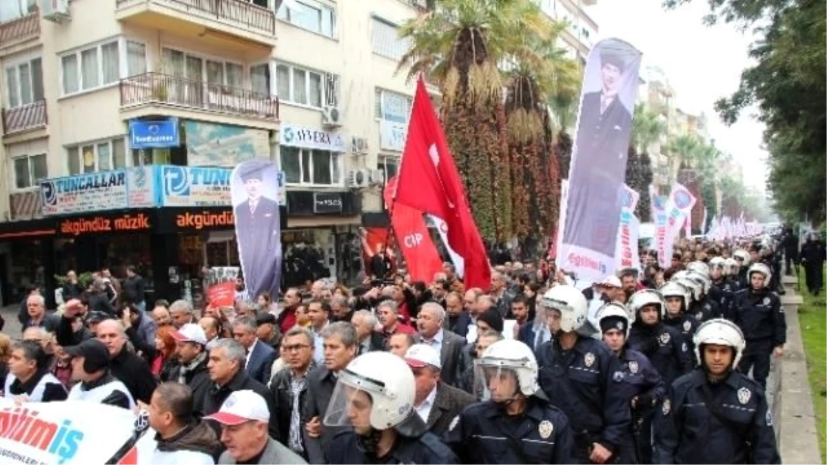 Ankara\'ya Yürüyen Eğitim-İş Üyeleri Aydın\'a Ulaştı