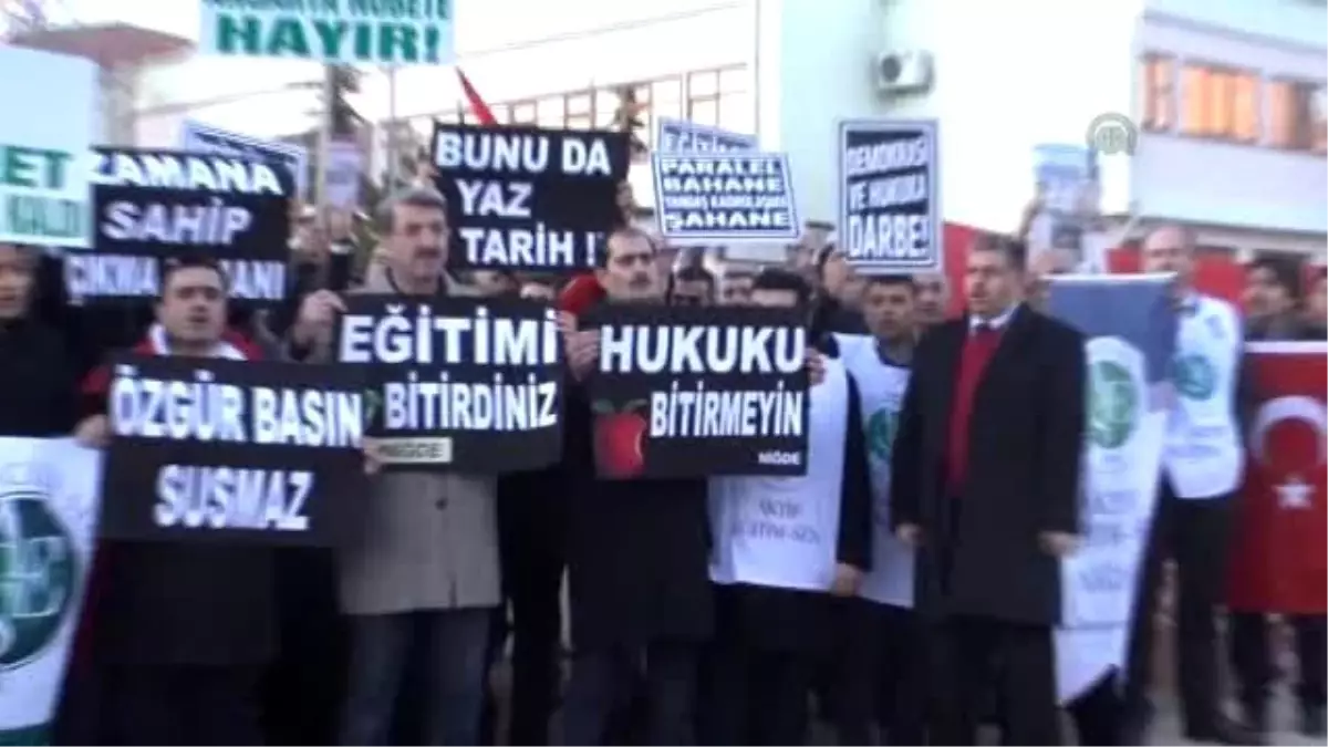 Niğde\'de İstanbul Merkezli Paralel Yapı Operasyonu Protesto Edildi