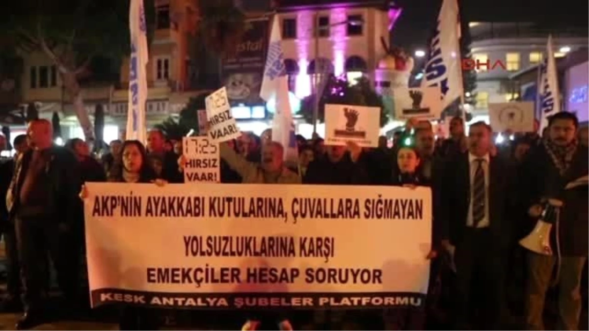 Antalya\'da KESK\'ten 17 Aralık Protestosu