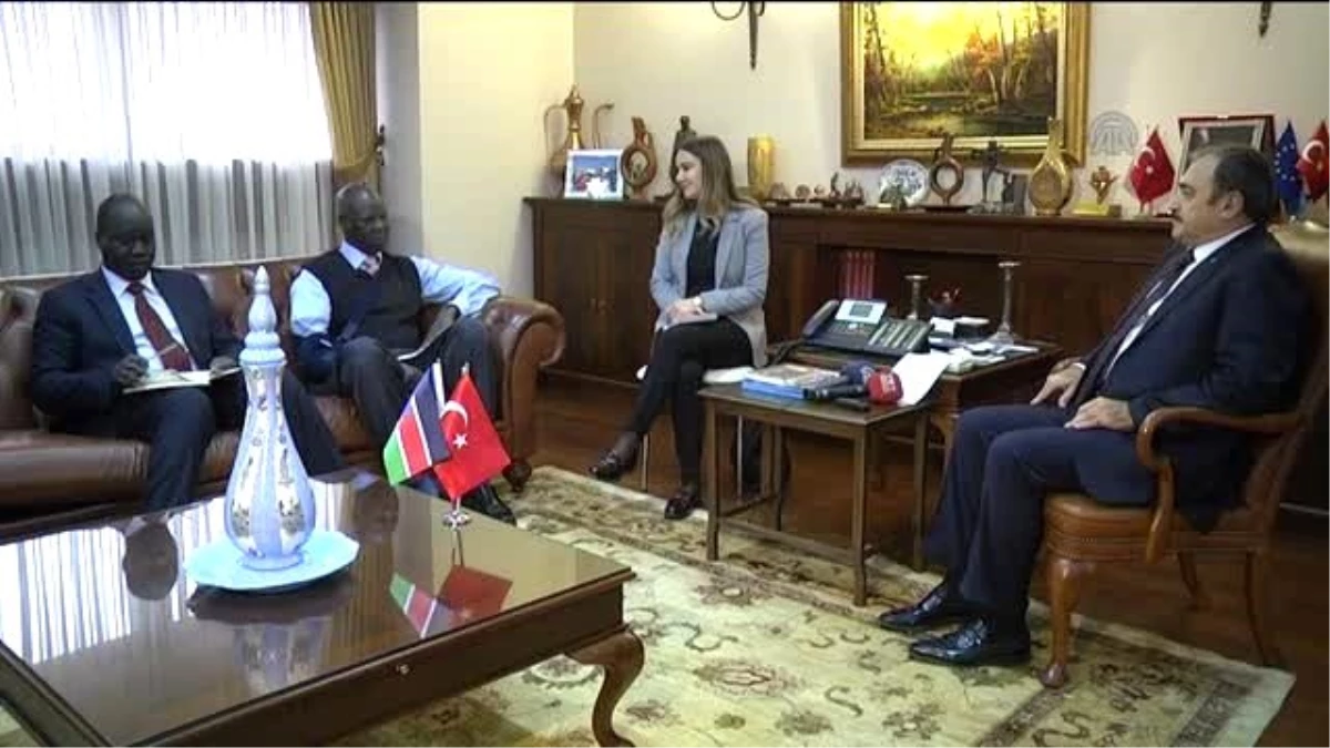 Bakan Eroğlu, Güney Sudan Büyükelçisi Guandong\'u Kabul Etti